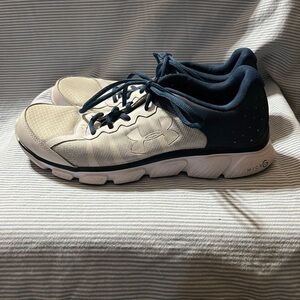 Under Armour White and Navy Sneakers
